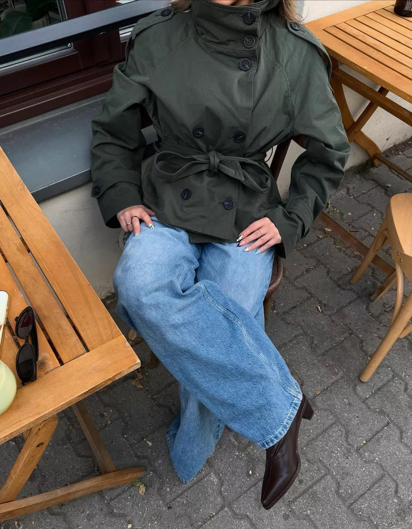 Julie - Trenchcoat med knappar