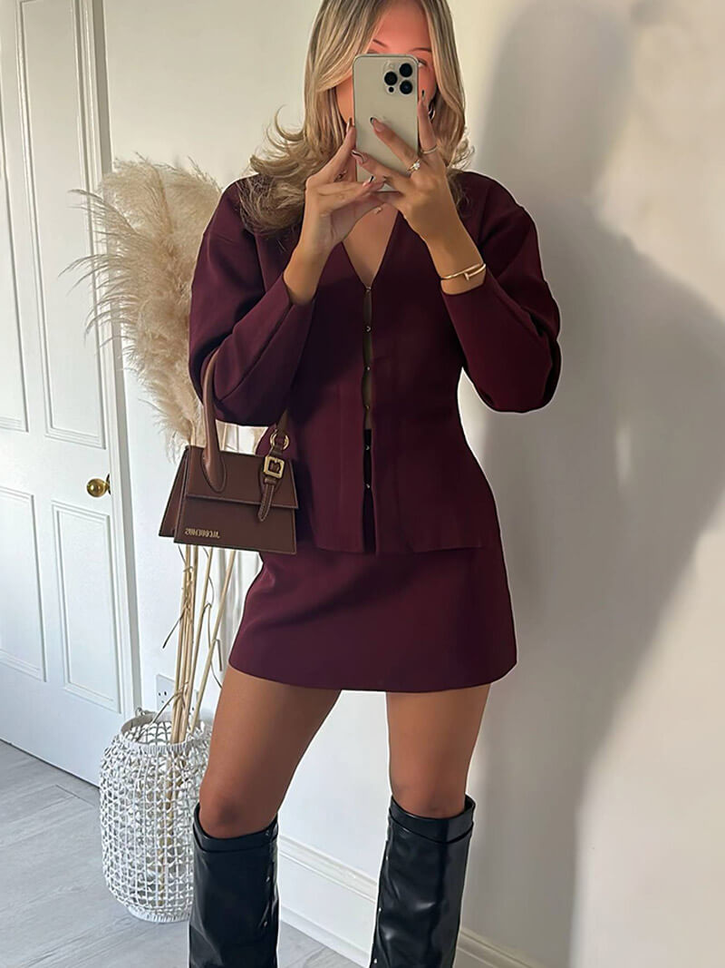 Iduna - Elegant stickad set