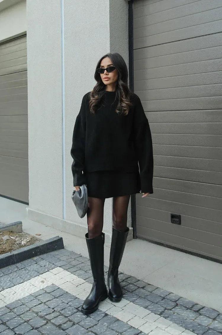 Nathalie - Varm stickad höstset